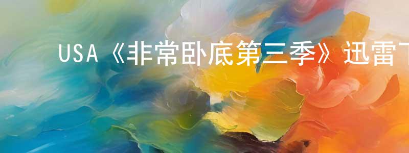 ﻿白学龙发布﻿USA《非常卧底第三季》迅雷下载/在线观看/百度云-犯罪/历史载-美剧天堂